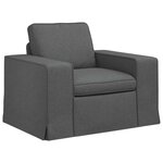 vidaXL Canapé 2 Pièces Gris foncé 182 x 80 x 82 cm tissu