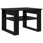 vidaXL Table basse Chêne noir 64 x 54 x 44 cm Bois d'ingénierie