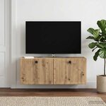 vidaXL Meuble TV mural 78 5 x 31 x 30 cm Chêne artisanal