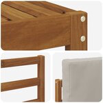vidaXL Ensemble de canapés d'extérieur 4 pc Gris Naturel et Clair