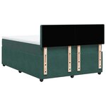 vidaXL Sommier à lattes de lit et matelas Vert foncé 140x190cm Velours