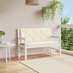 vidaXL Coussin de banc de jardin blanc crème tissu oxford