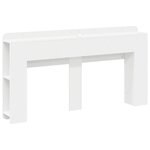 vidaXL Cabinet de Tête de Lit avec stockage Blanc Bois d'ingénierie