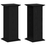 vidaXL Support de Plante Chêne Noir 33x33x80 cm Bois