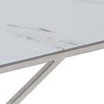 vidaXL Table basse argenté acier inoxydable et verre trempé