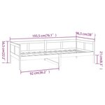 vidaXL Lit de jour Marron miel Bois de pin massif 90x190 cm
