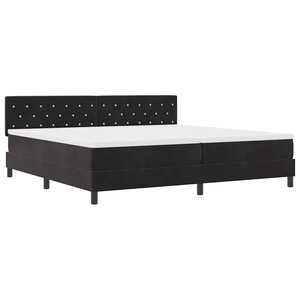 vidaXL Lit à ressorts avec tête de lit Noir 200 x 200 cm Velours