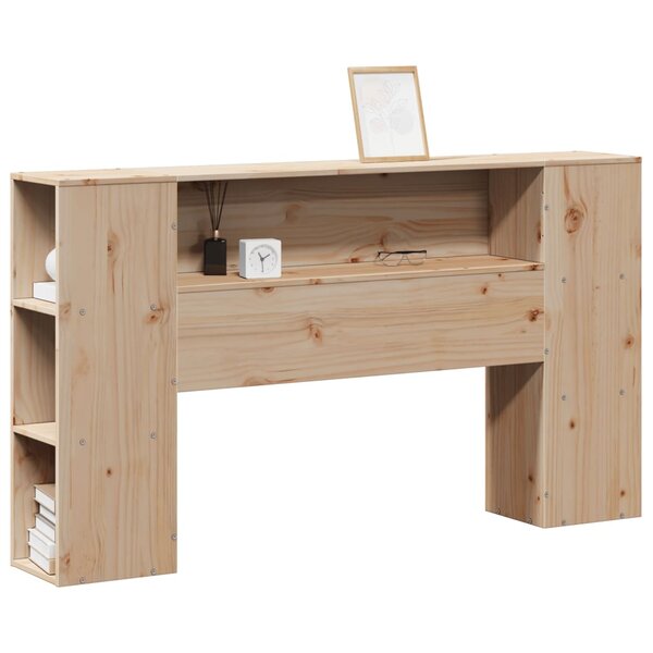 vidaXL Tête de lit avec rangement 160 cm bois massif de pin