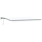 vidaXL Auvent Rétractable Blanc 500 ×300 cm tissu