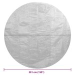 vidaXL Film solaire de piscine flottant PE 381 cm Gris