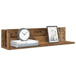 vidaXL Étagères murales 2Pièces vieux bois 75x16 5x16 5cm bois ingénierie
