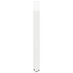 vidaXL Pieds de table à manger en U 3 pièces Blanc 100 x (72-73) cm Acier