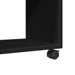 vidaXL Armoire à roulettes noir 72x33x42 5 cm bois d'ingénierie