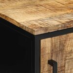 vidaXL Cabinet de chevet 2 Pièces Marron et noir 30 x 30 x 40 cm