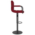 vidaXL Tabouret de bar Rouge bordeaux Velours