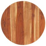vidaXL Dessus de table bois massif d'acacia rond 15-16 mm 80 cm