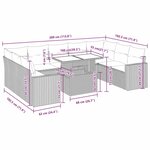 vidaXL Salon de jardin avec coussins 10 Pièces beige résine tressée