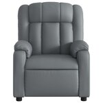 vidaXL Fauteuil de massage inclinable gris similicuir
