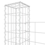 vidaXL Panier de gabion en forme de U avec 3 poteaux Fer 260x20x150 cm