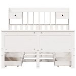 vidaXL Lit bibliothèque sans matelas blanc 140x200 cm bois pin massif