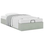 vidaXL Cadre de lit ottoman sans matelas gris clair 90x190 cm velours
