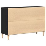 Buffet vidaXL Noir Chêne 101x35x60 cm Bois reconstitué