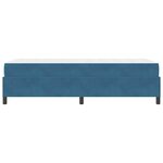 vidaXL Cadre de lit Bleu foncé et blanc 100 x 200 cm Velours