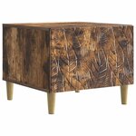vidaXL Table basse Chêne fumé 50 x 49 x 40 cm Bois d'ingénierie
