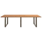 vidaXL Table à manger marron clair bois de chêne massif rectangulaire