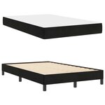 vidaXL Lit à ressorts avec matelas Noir 120 x 220 cm tissu