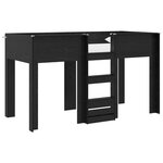 vidaXL Lit Superposé pour Enfants avec stockage Chêne noir 75 x 190 cm
