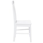 vidaXL Chaises à manger 2 Pièces blanc bois massif caoutchouc