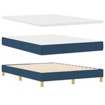 vidaXL Lit à Ressorts avec Matelas Crème 90x200 cm Tissu Bleu