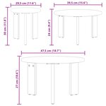 vidaXL Table basse 3 Pièces Naturel Bois massif en pin