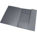 Chemise 3 rabats et élastique Top File + 24 x 32 cm Grise OXFORD