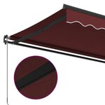 vidaXL Auvent manuel rétractable bordeaux 450x350 cm