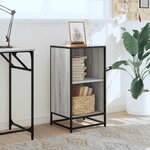 vidaXL Bibliothèque sonoma gris 40x35x76 cm bois d'ingénierie