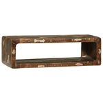 vidaXL Meuble TV Multicolore 80x30x25 cm en bois massif récupéré