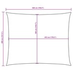 vidaXL Voile de parasol tissu oxford rectangulaire 4x5 m jaune