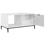 vidaXL Table basse Blanc brillant 90 x 49 x 46 cm Bois d'ingénierie
