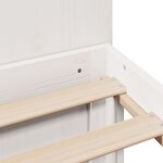 vidaXL Lit bibliothèque sans matelas blanc 120x200 cm bois pin massif
