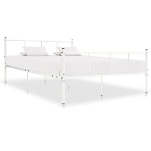 vidaXL Cadre de lit sans matelas blanc métal 120x200 cm