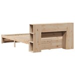 vidaXL Lit bibliothèque sans matelas 140x190 cm bois de pin massif