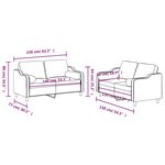 vidaXL Ensemble de canapés 2 Pièces avec coussins marron tissu