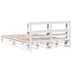 vidaXL Cadre de lit sans matelas blanc 150x200 cm bois de pin massif