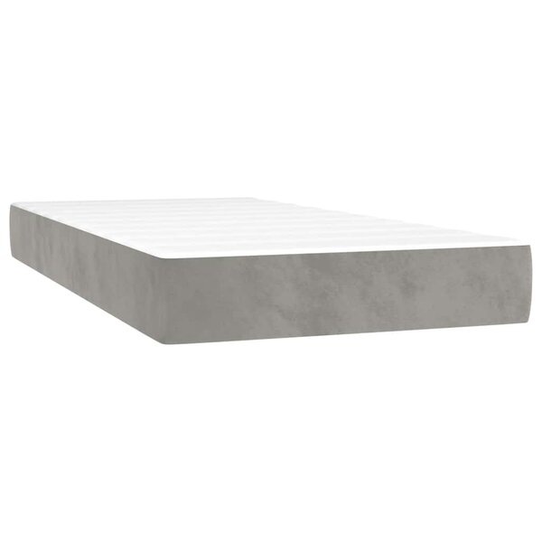 vidaXL Matelas de lit à ressorts ensachés fermeté moyenne 100x220x20 cm velours