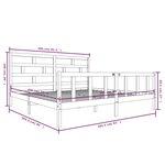 vidaXL Cadre de lit sans matelas bois massif 200x200 cm