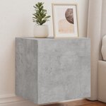 vidaXL Meubles TV muraux et lumières LED 2Pièces gris béton 40 5x35x40 cm