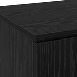 vidaXL Buffet Chêne Noir 80x35x180 cm Bois d'ingénierie