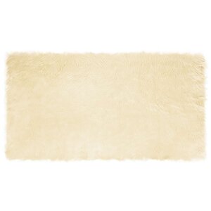 vidaXL Tapis en fausse Tafalla Crème 80 x 150 cm Polyester